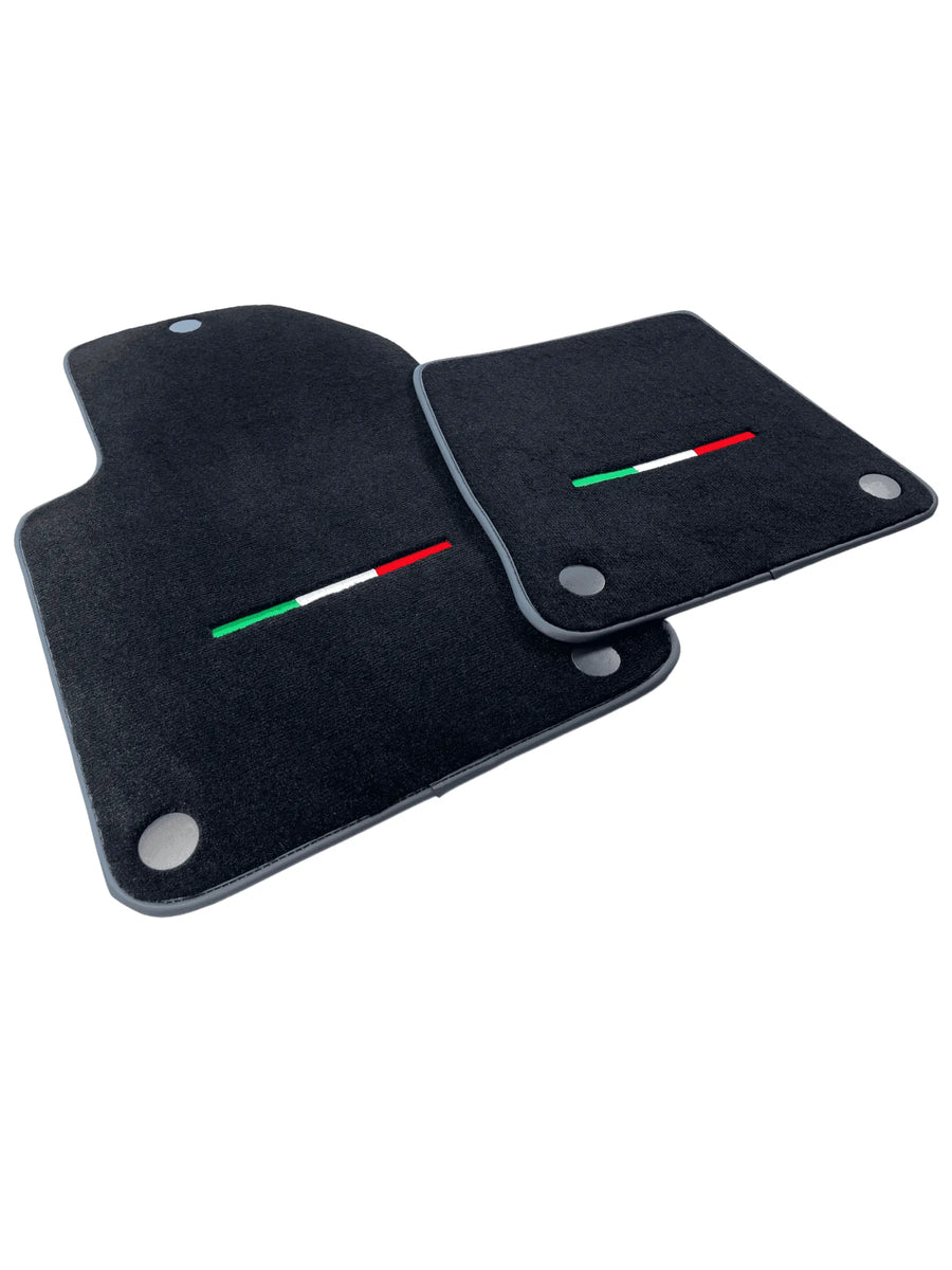 Black Floor Mats For Ferrari 612 Scaglietti 2005-2011 Italian Edition - AutoWin