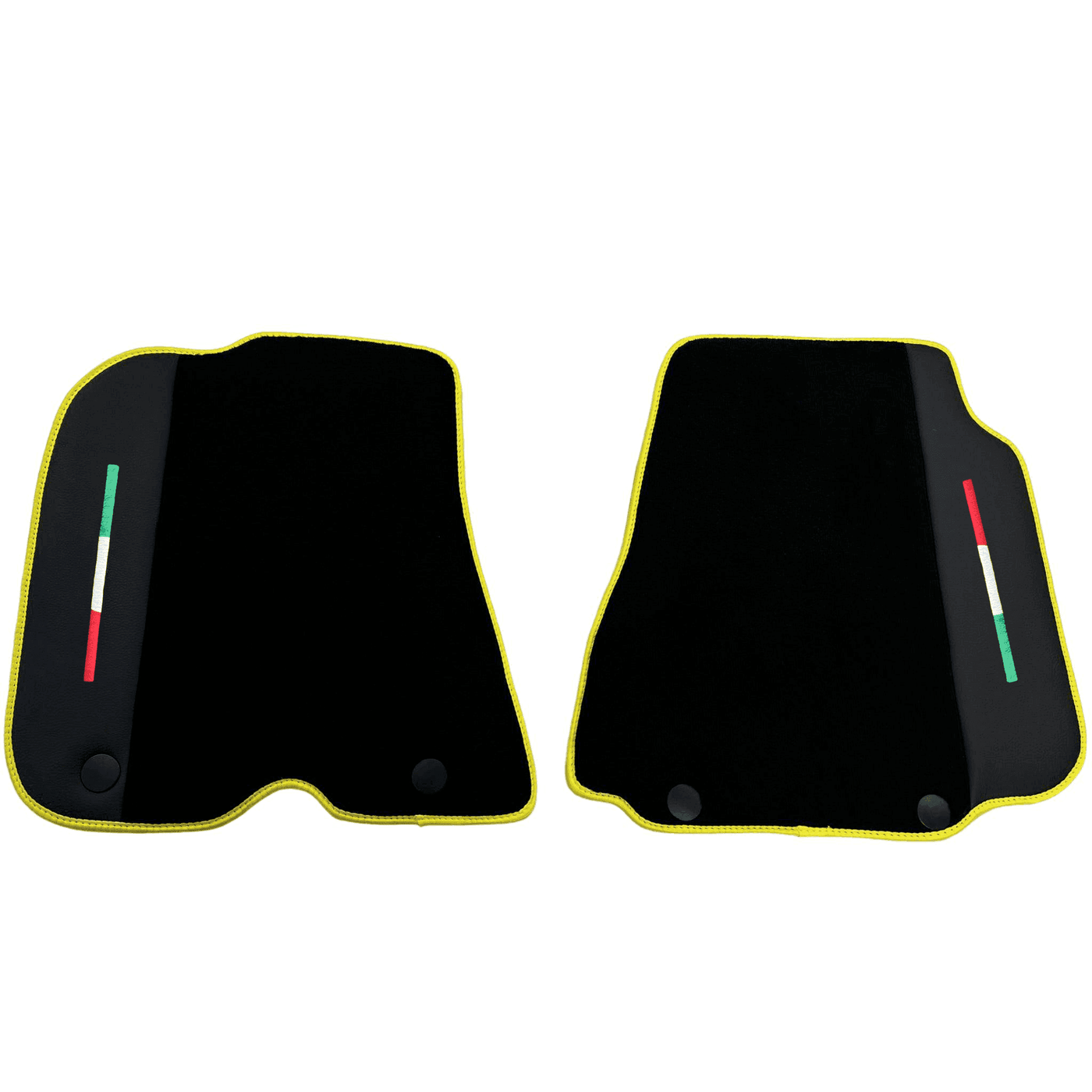 Black Floor Mats for Ferrari F12 Berlinetta (2012-2022) with Leather - AutoWin