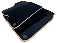 Black Floor Mats For Ferrari California 2008-2014 With Alcantara Beige Trim