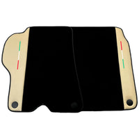 tappetini auto neri per Ferrari California (2008-2014) con pelle Crema Nappa - AutoWin