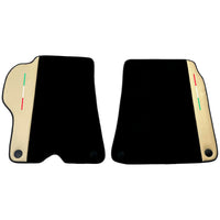 tappetini auto neri per Ferrari California (2008-2014) con pelle Crema Nappa - AutoWin