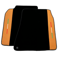 Black Floor Mats for Ferrari California T (2015-2018) with Beige Nappa Leather - AutoWin