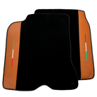 Black Floor Mats for Ferrari California T (2015-2018) with Cuoio Nappa Leather - AutoWin