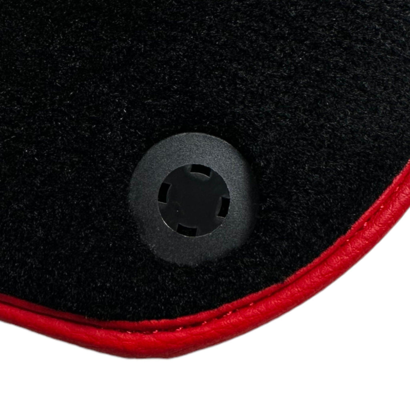 Black Floor Mats For Ferrari GTC4 Lusso (2016-2023) Italian Edition with Red Trim - AutoWin