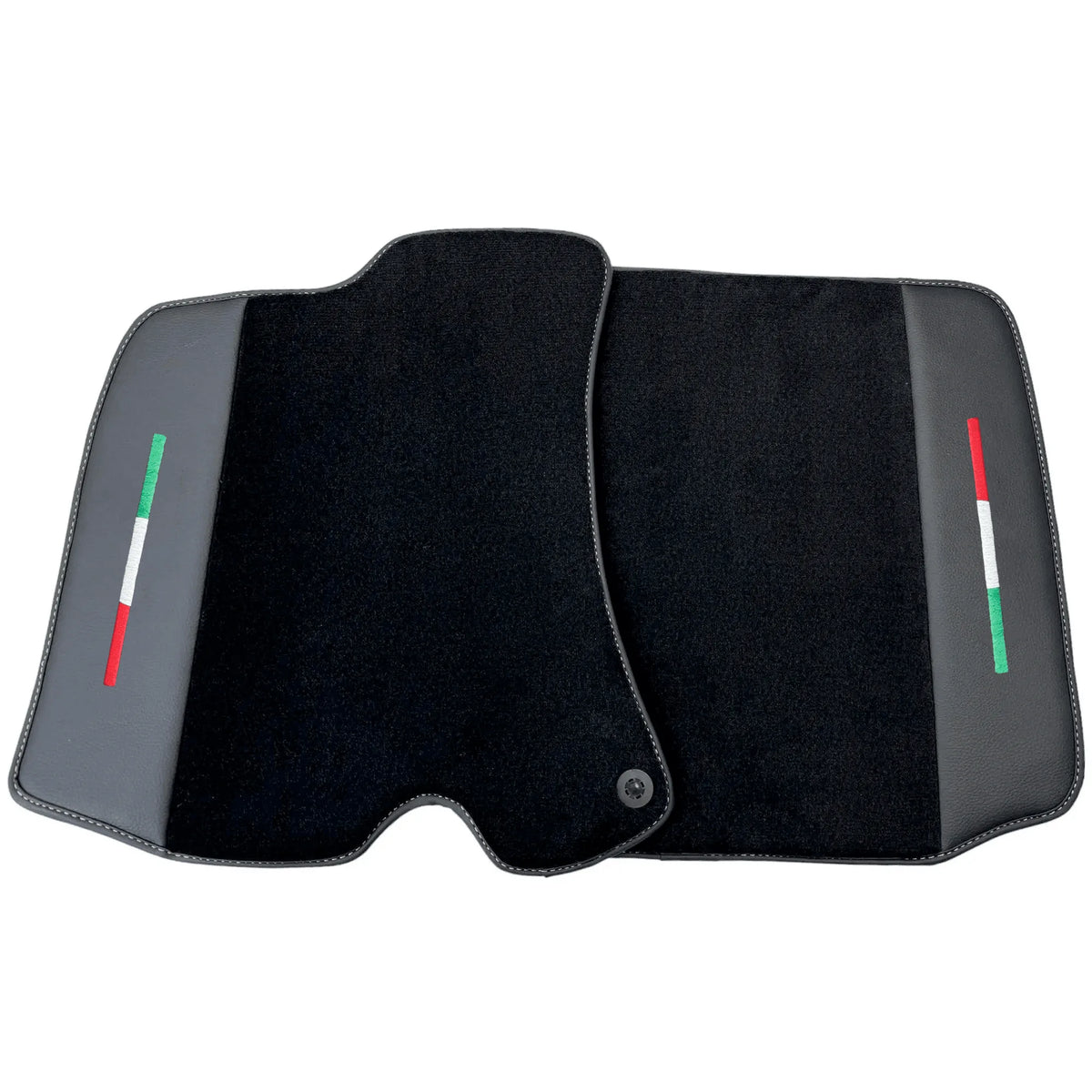 Black Floor Mats for Ferrari Portofino (2018-2023) with Leather - AutoWin