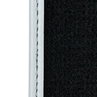 Black Floor Mats for Ferrari Purosangue with Leather and White Trim | Italian Edition - AutoWin