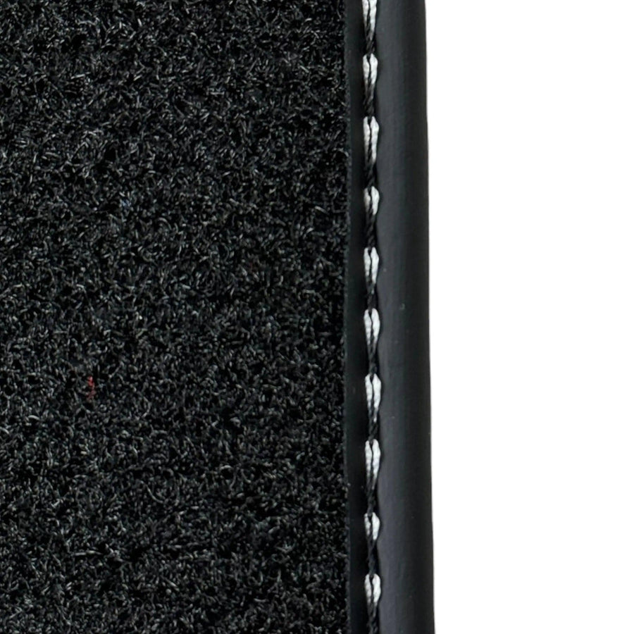 Black Floor Mats for Ferrari Roma (2021-2024) with Leather - AutoWin