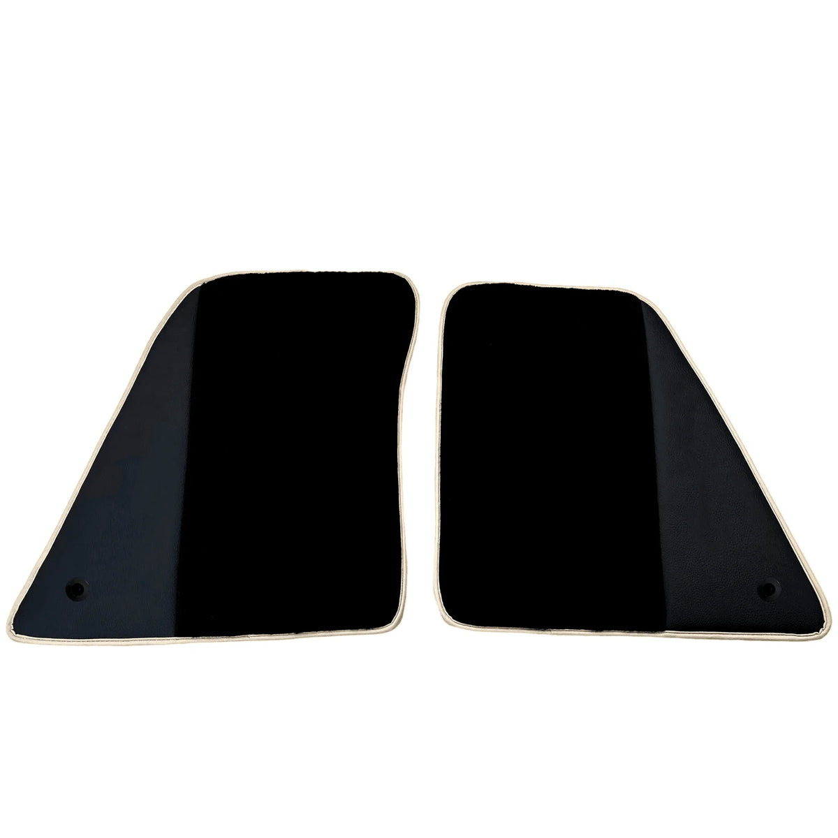 Black Floor Mats for Ferrari SF90 Stradale (2019-2024) with Leather | Beige Trim