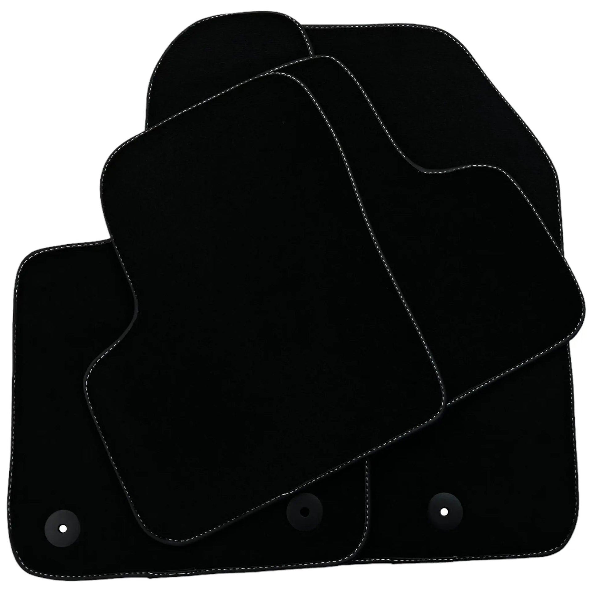 Black Floor Mats for Fiat 500 (2008-2013) | Black Trim - AutoWin