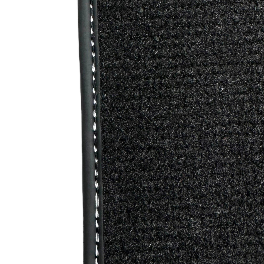 Black Floor Mats For Ford Mustang VI (2015-2023) With Pony - AutoWin