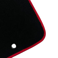 Black Floor Mats For Honda Civic VII (2001-2005) ER56 Design with Red Trim - AutoWin