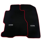 Black Floor Mats For Honda Civic VII (2001-2005) ER56 Design with Red Trim - AutoWin