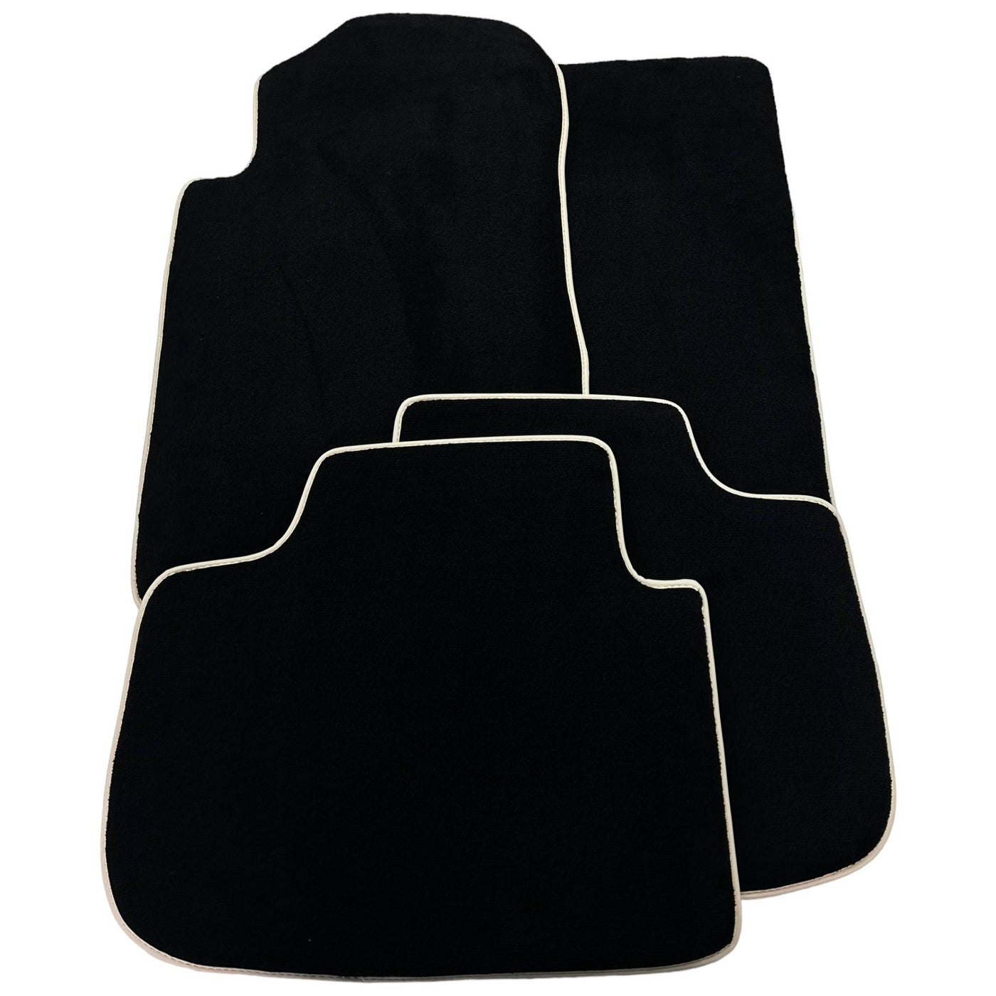 Black Floor Mats For Kia Sportage (1994-2002) with Beige Trim - AutoWin