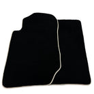 Black Floor Mats For Kia Sportage (1994-2002) with Beige Trim - AutoWin