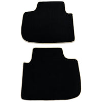 Black Floor Mats For Kia Sportage (1994-2002) with Beige Trim - AutoWin