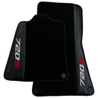 Black Floor Mats For McLaren 720S (2017-2021) with Carbon Leather - AutoWin