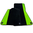 Black Floor Mats for McLaren 750S (2023-2025) with Green Leather