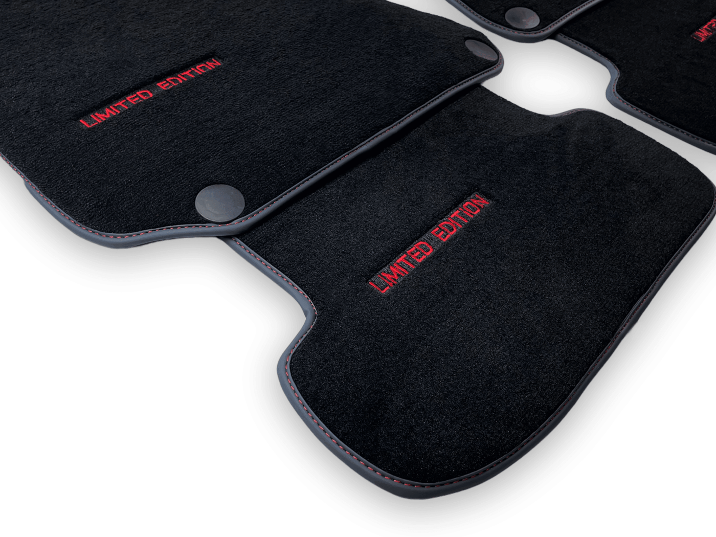 Black Floor Mats For Mercedes Benz C-Class A205 Convertible Facelift (2018-2023) | Limited Edition - AutoWin