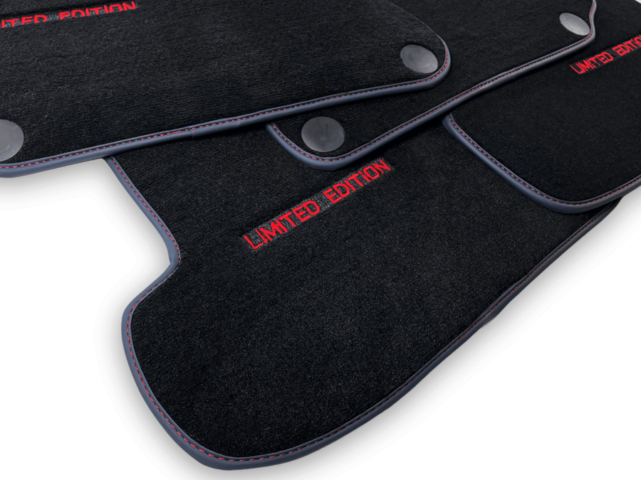 Black Floor Mats For Mercedes Benz C-Class S205 Wagon (2014-2018) Hybrid | Limited Edition - AutoWin