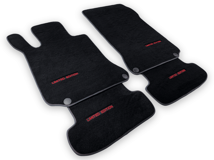 Black Floor Mats For Mercedes Benz C-Class S205 Wagon (2014-2018) Hybrid | Limited Edition - AutoWin
