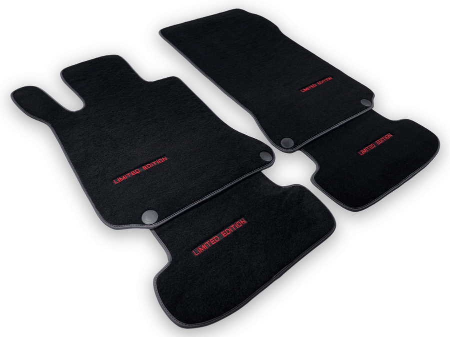 Black Floor Mats For Mercedes Benz C-Class S205 Wagon (2014-2018) Hybrid | Limited Edition - AutoWin