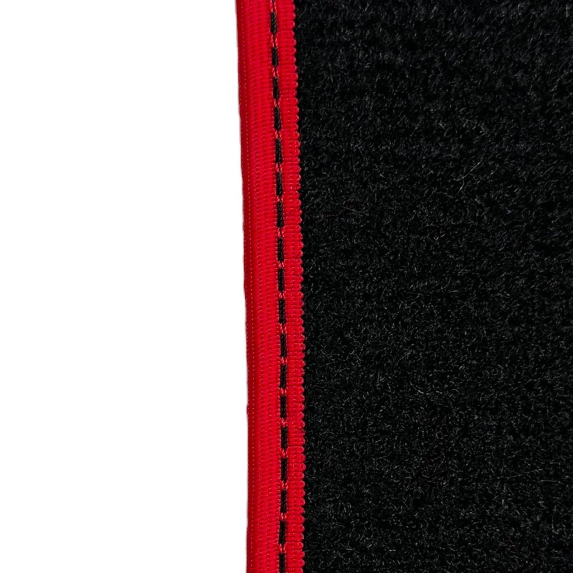 Black Floor Mats For Mercedes-Benz C Class W202 (1993-2000) ER56 Design | Red Trim - AutoWin