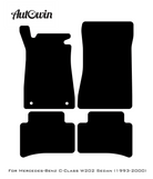 Black Floor Mats For Mercedes Benz C-Class W202 Sedan (1993-2000) | Limited Edition - AutoWin