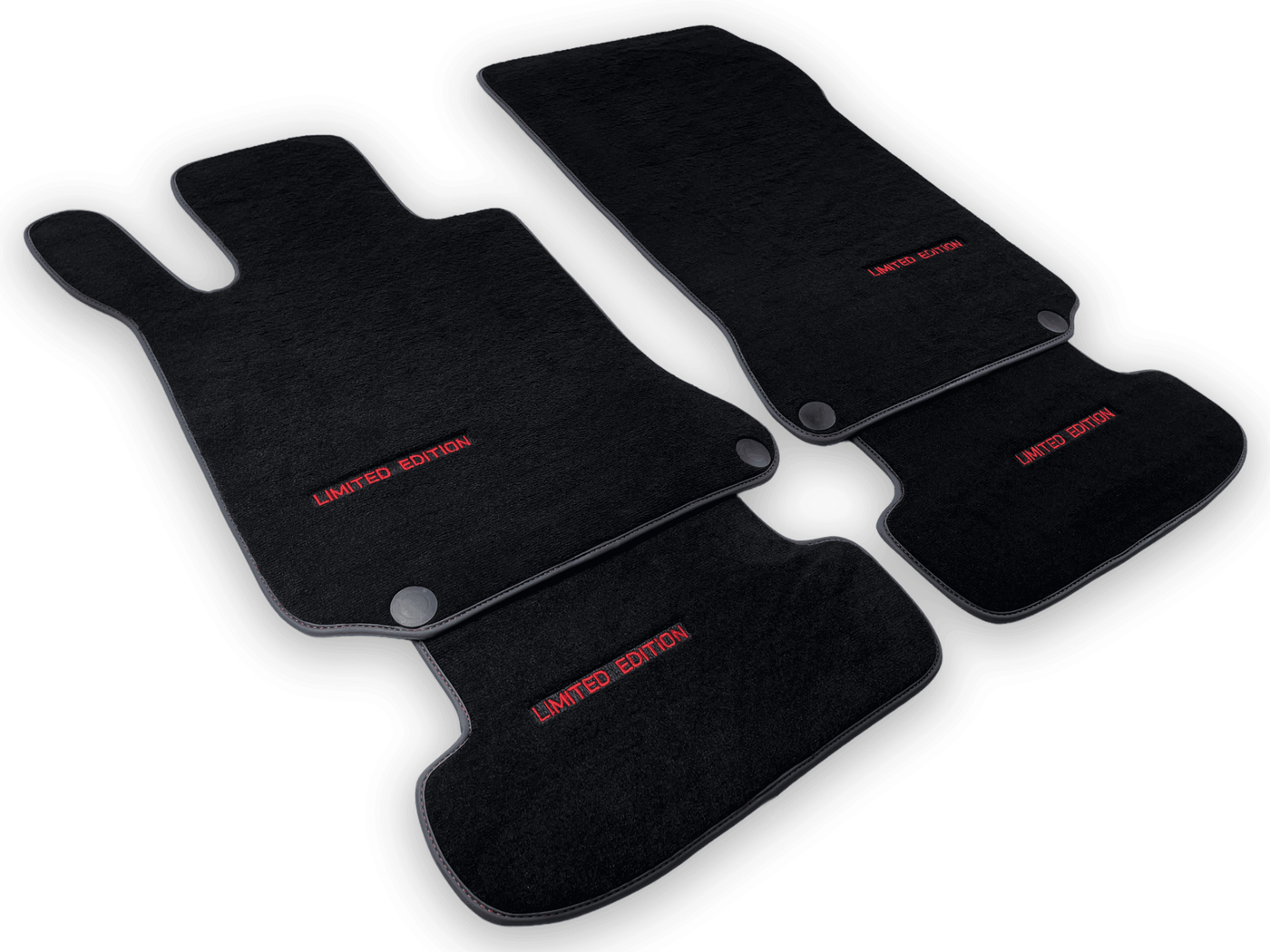 Black Floor Mats For Mercedes Benz C-Class W203 Sedan 4Matic (2000-2007) | Limited Edition - AutoWin