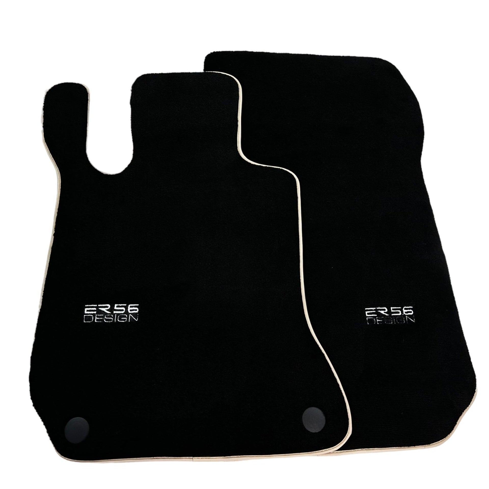 Black Floor Mats For Mercedes-Benz C-Class W204 (2007-2014) ER56 Design - AutoWin