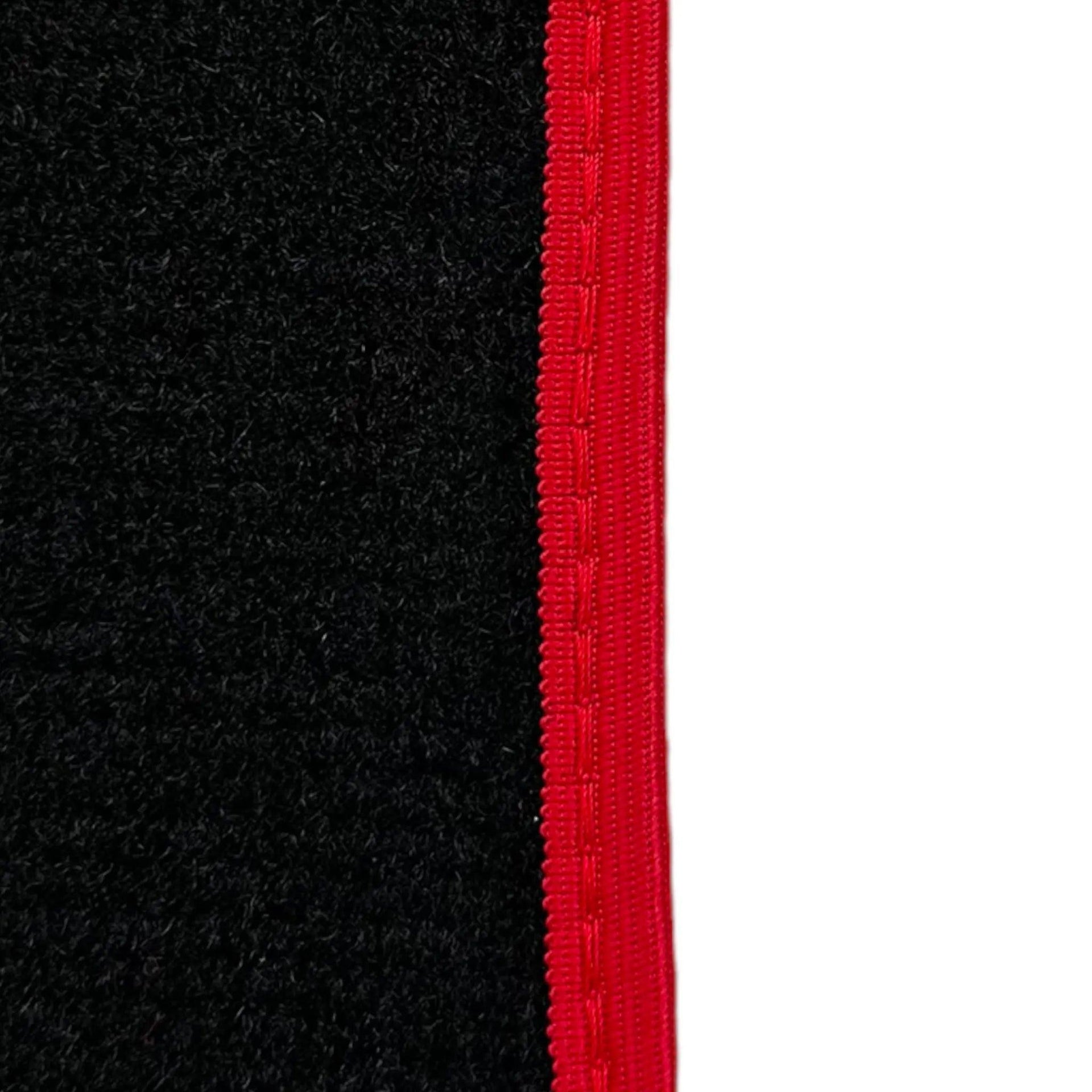 Black Floor Mats For Mercedes-Benz C Class W204 Coupe 2012-2015 ER56 Design with Red Trim - AutoWin