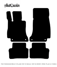 Black Floor Mats For Mercedes Benz E-Class W213 Sedan (2016-2020) Hybrid | Limited Edition - AutoWin
