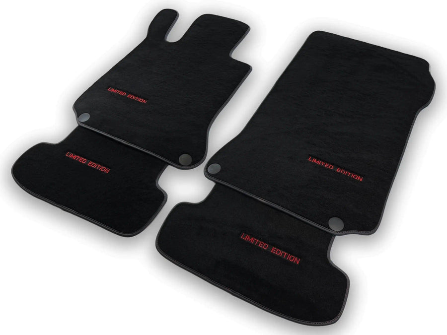 Black Floor Mats For Mercedes Benz E-Class W213 Sedan (2020-2023) Hybrid | Limited Edition - AutoWin