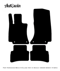 Black Floor Mats For Mercedes Benz E-Class W214 Sedan (2023-2024) Hybrid | Limited Edition - AutoWin
