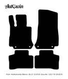 Black Floor Mats For Mercedes Benz GLC-Class C253 Coupe (2019-2023) | Limited Edition - AutoWin