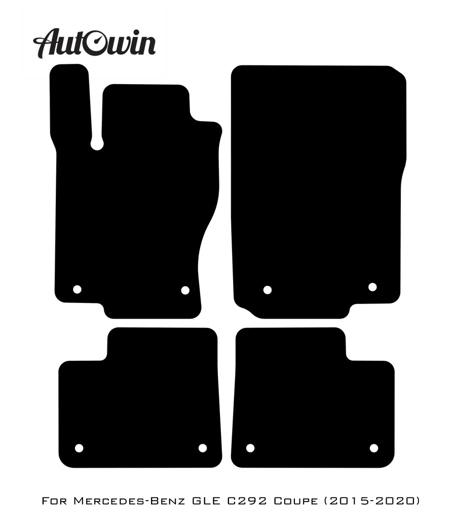 Black Floor Mats For Mercedes Benz GLE-Class C292 Coupe (2015-2020) | Limited Edition - AutoWin