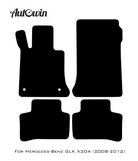Black Floor Mats For Mercedes Benz GLK-Class X204 (2008-2012) | Limited Edition - AutoWin