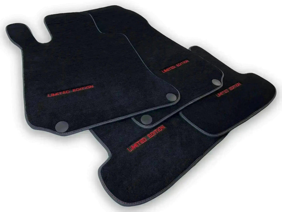 Black Floor Mats For Mercedes Benz GLS-Class X166 (2016-2019) | Limited Edition - AutoWin