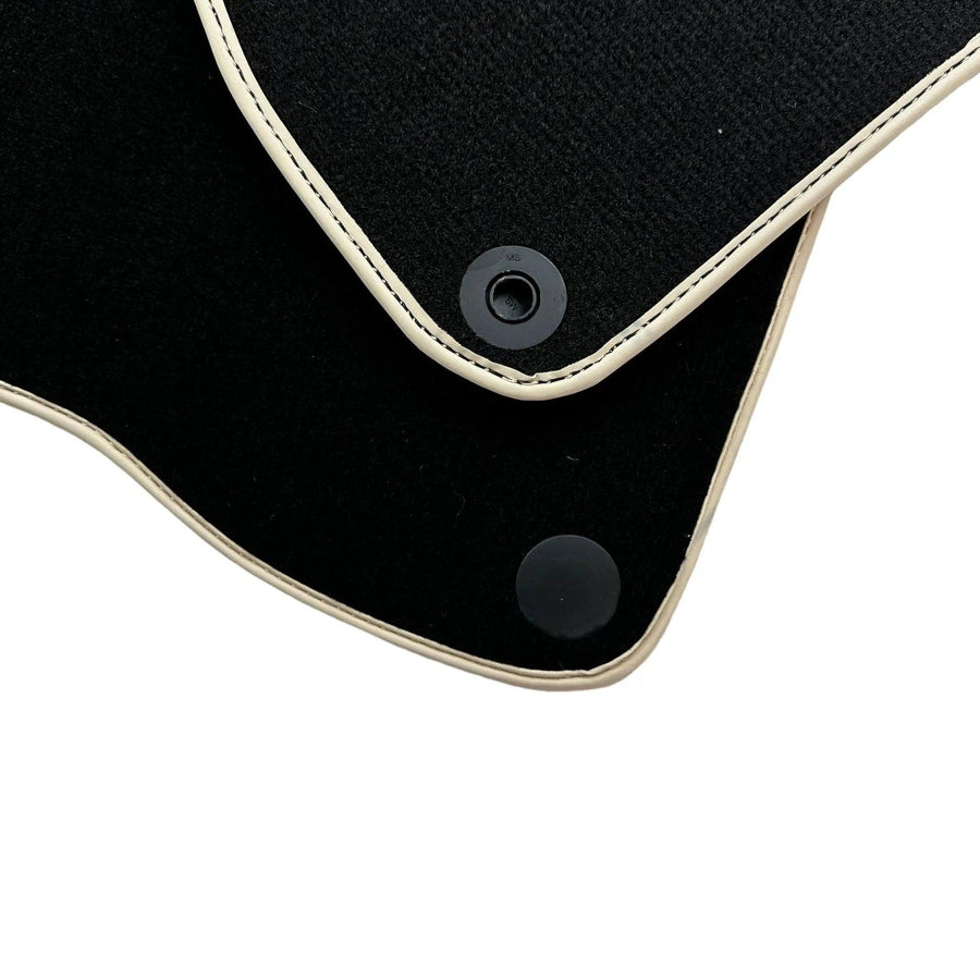 Black Floor Mats For Mercedes-Benz SL-Class R129 (1989-2001) Beige Trim - AutoWin