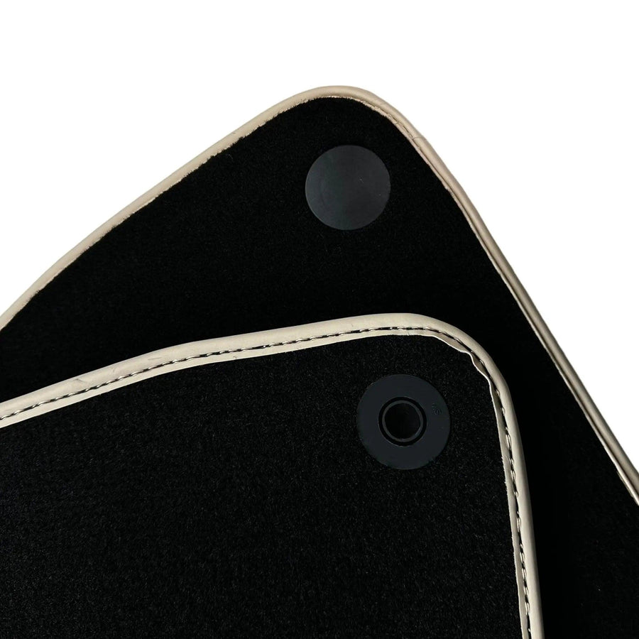 Black Floor Mats For Mercedes-Benz SL-Class R129 (1989-2001) Beige Trim - AutoWin