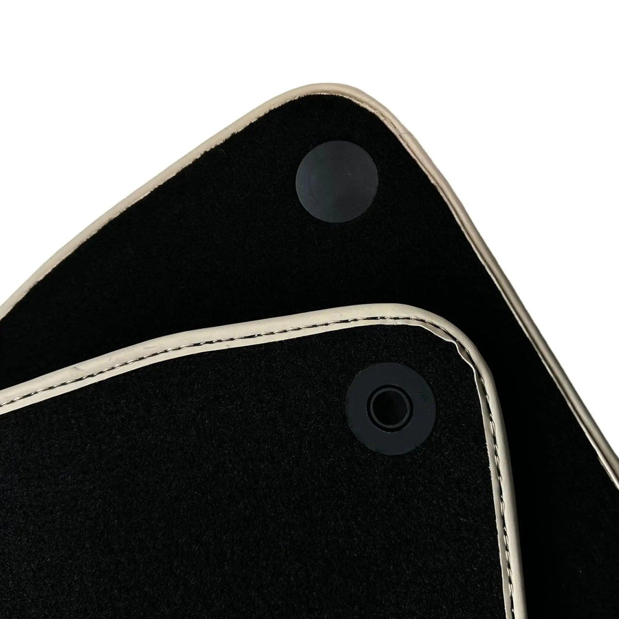 Black Floor Mats For Mercedes-Benz SLK-Class R170 (1998-2000) Beige Trim - AutoWin