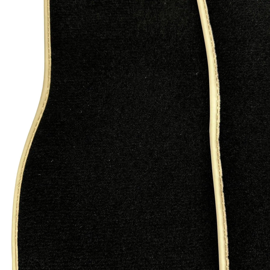 Black Floor Mats For Mercedes-Benz SLK-Class R170 (2000-2004) Beige Trim - AutoWin