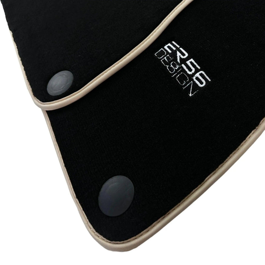 Black Floor Mats For Mercedes-Benz SLK-Class R172 (2011-2023) ER56 Design - AutoWin