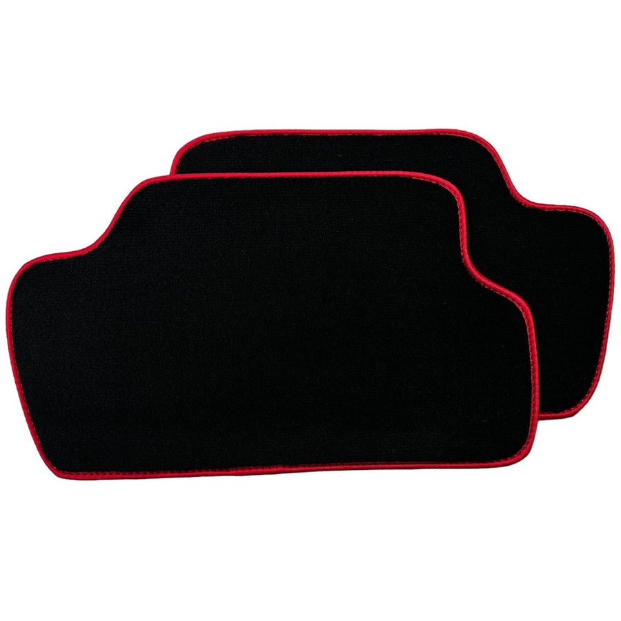 Black Floor Mats for Mini Clubman F54 (2015-2019) With Leather | Red Trim - AutoWin