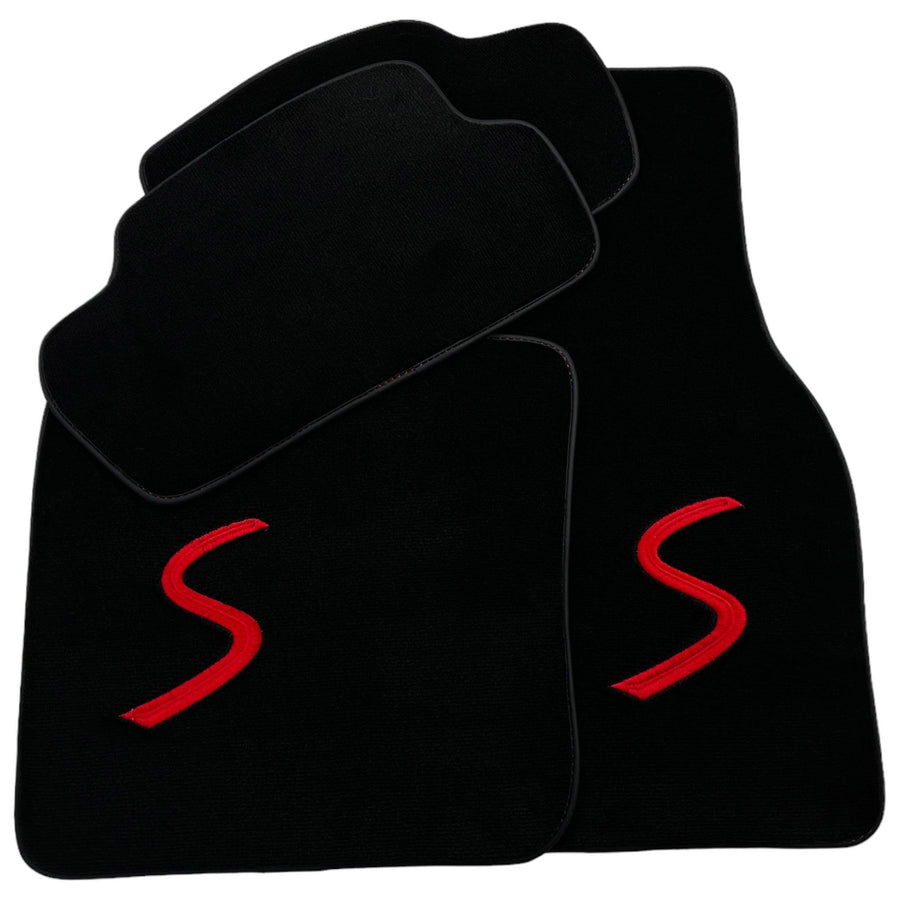 Black Floor Mats for Mini Cooper / One Electric (2020-2023) - AutoWin