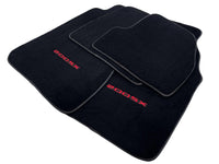 Black Floor Mats For Nissan 200 SX (1989-1994) With Red Logo - AutoWin