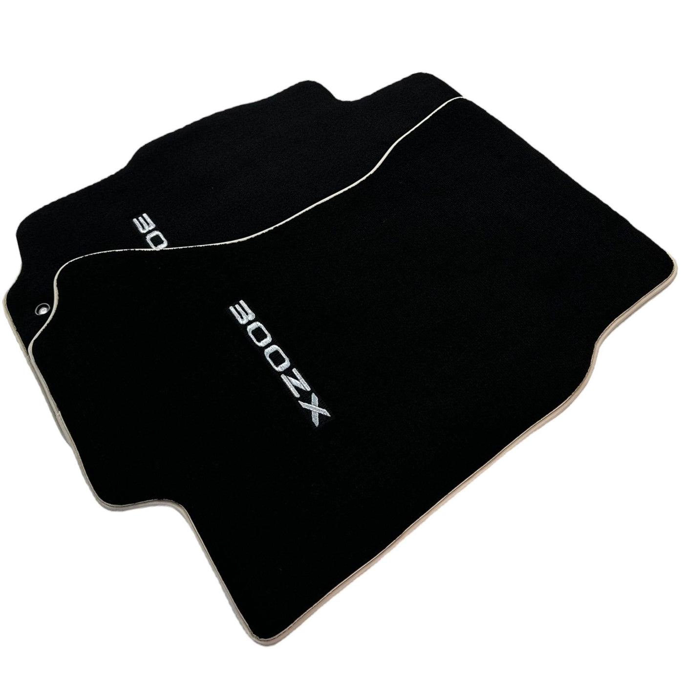 Black Floor Mats For Nissan 300ZX (1990-2000) Beige Trim - AutoWin