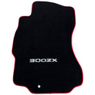 Black Floor Mats For Nissan 300ZX (1990-2000) Red Trim - AutoWin