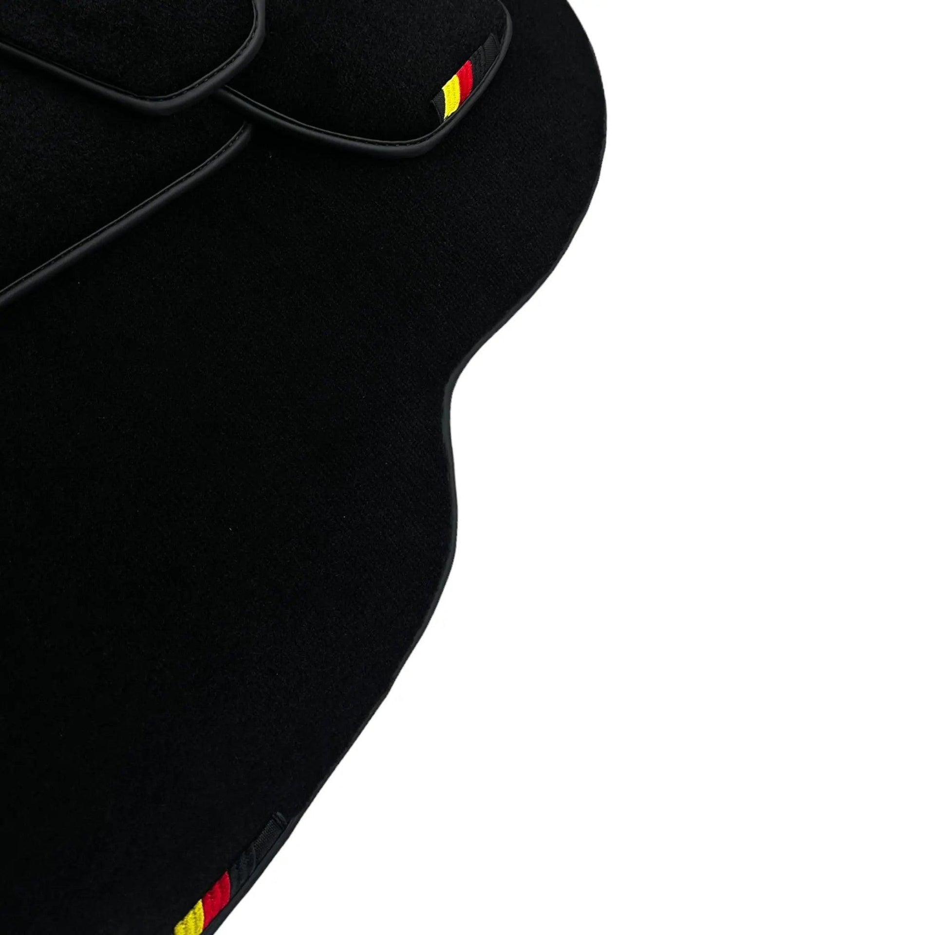 Black Floor Mats for Porsche 911 - 992 (2019-2024) with German Flag - AutoWin