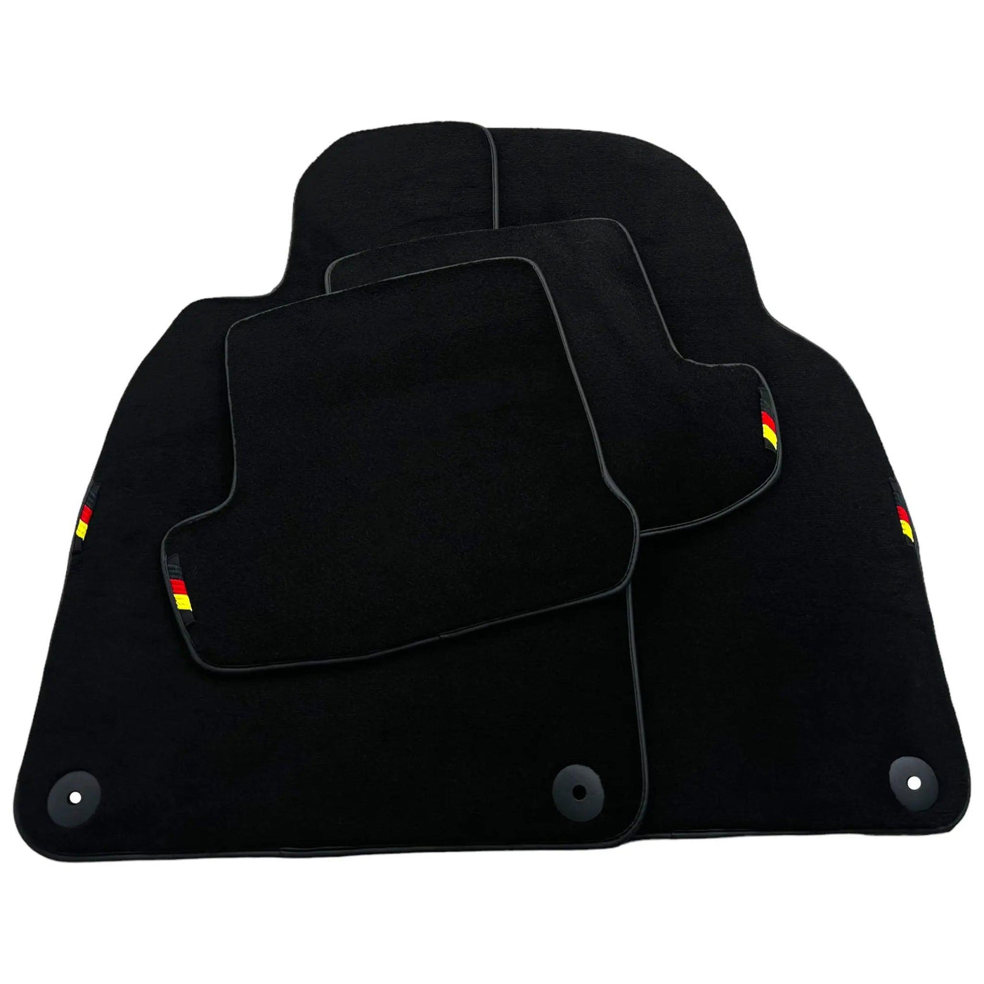 Black Floor Mats for Porsche 911 - 992 (2019-2024) with German Flag - AutoWin