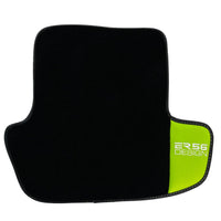 Black Floor Mats for Porsche 911 - 992 (2019-2024) with Green Leather ER56 Design - AutoWin